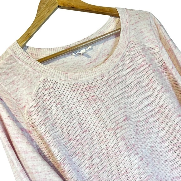 Talbots Hello Saturday Pink Space Dye Petite Sweater - Picture 3 of 6